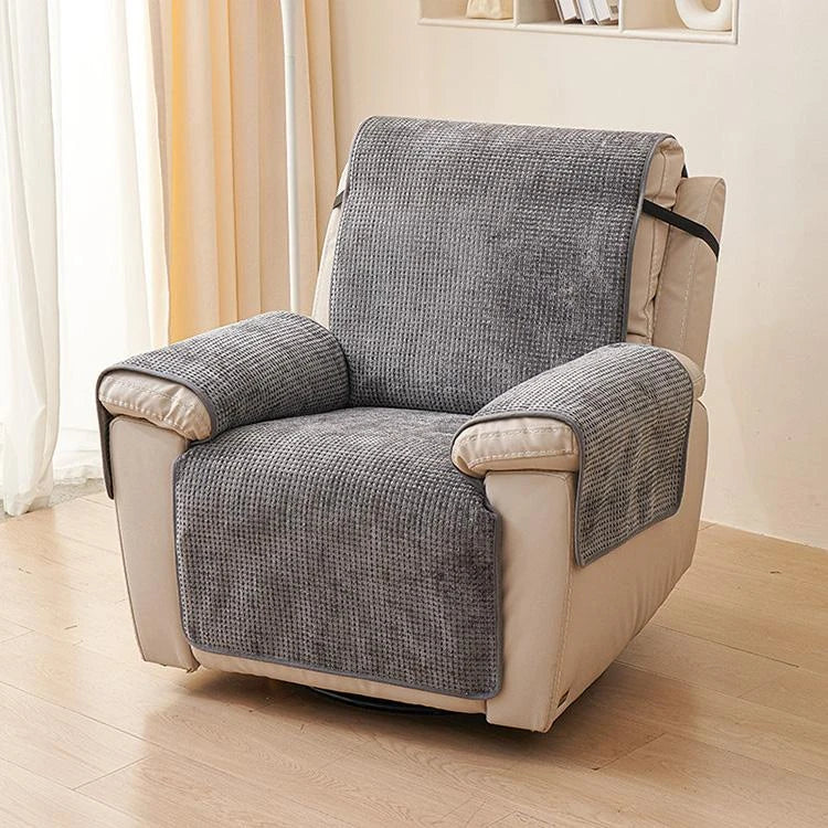 Dark gray Chenille couch cover variant