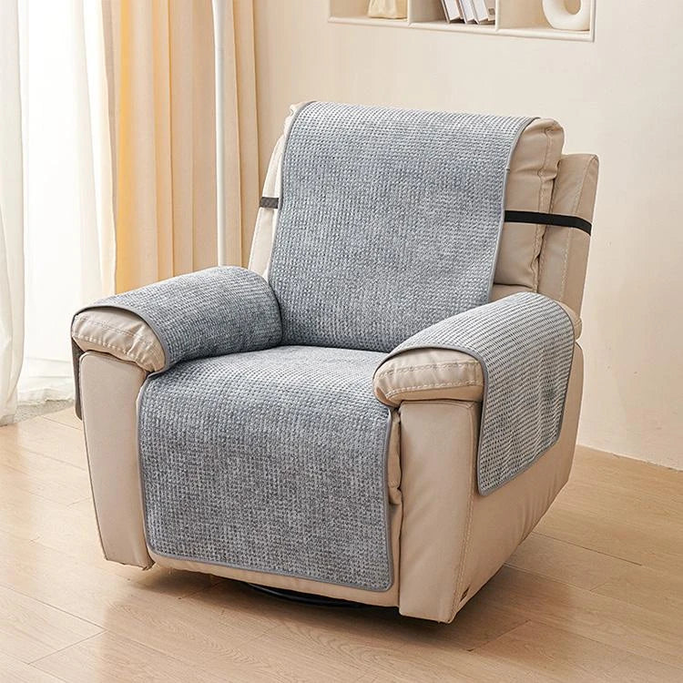 Fog blue Chenille couch cover variant