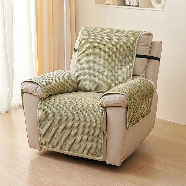Green Chenille couch cover variant