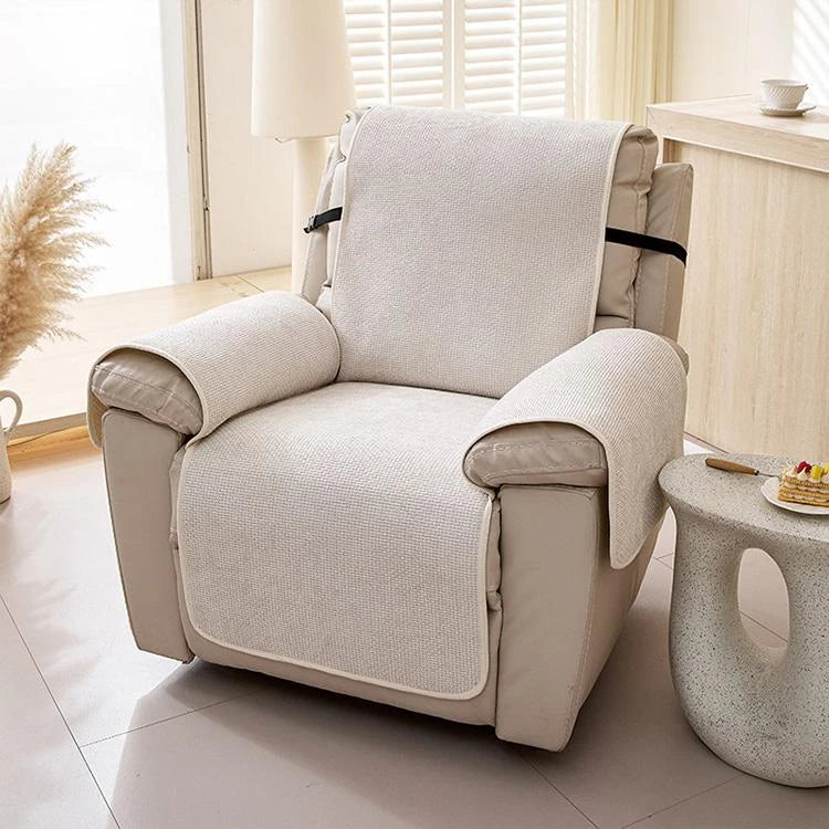 Beige Chenille couch cover variant