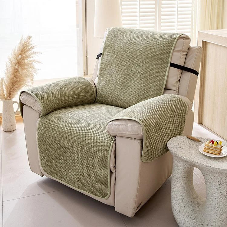 Green Chenille couch cover variant