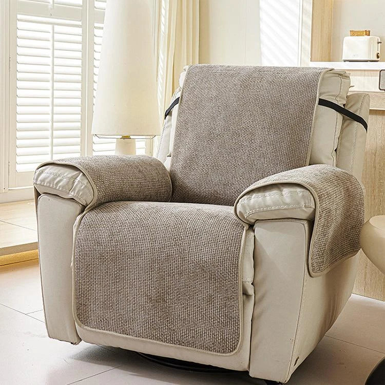 Light gray Chenille couch cover variant