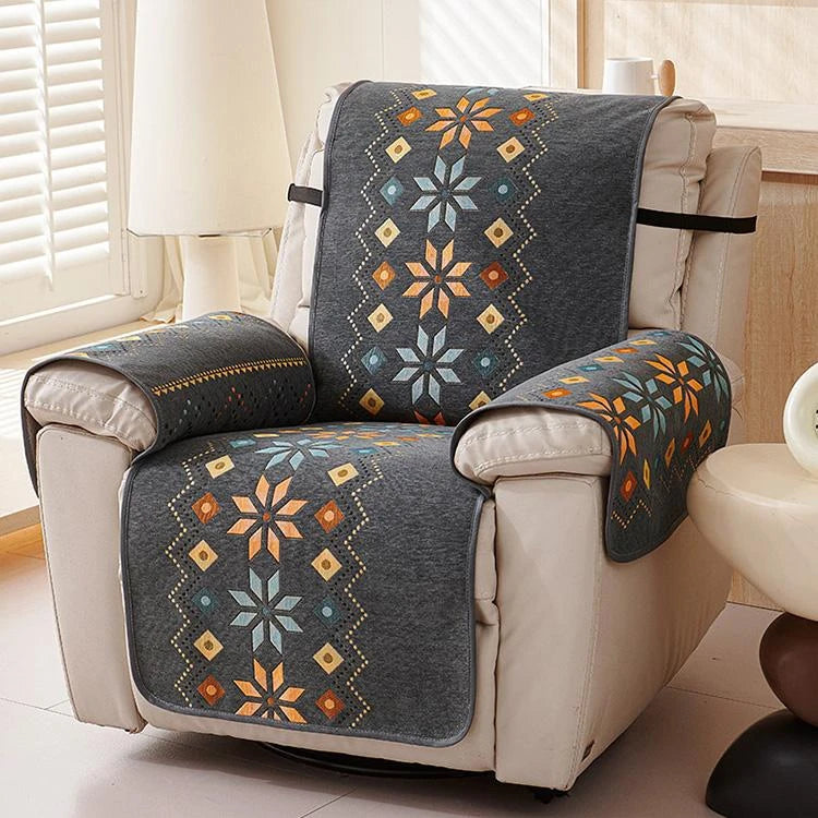 Dark gray Chenille couch cover variant