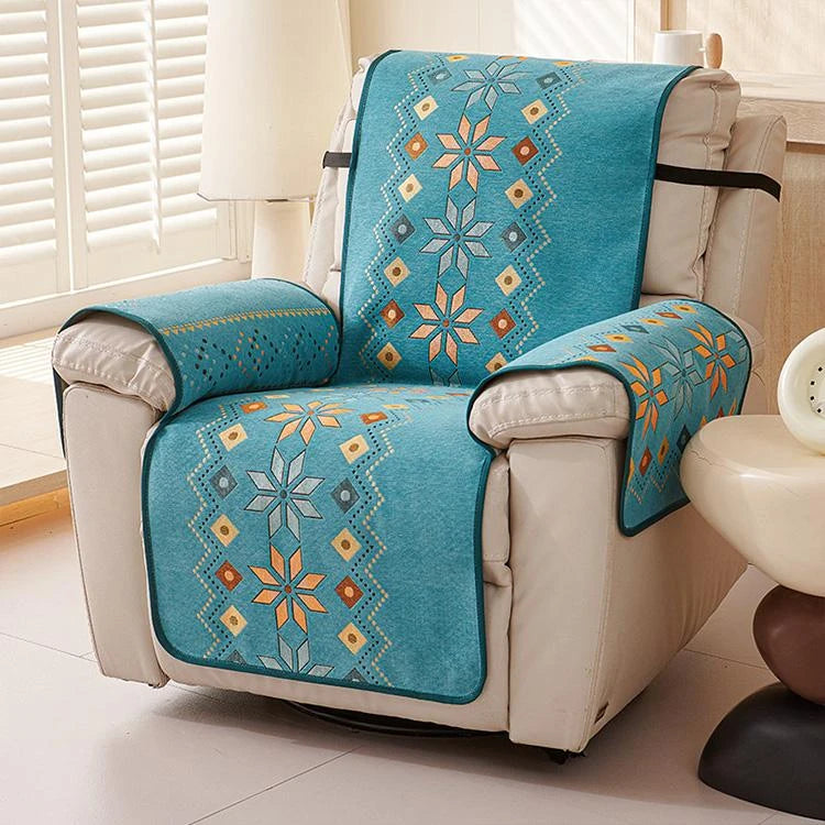 Green Chenille couch cover variant
