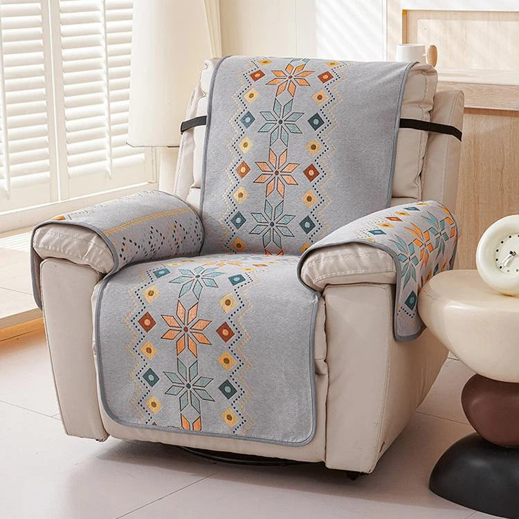 Light gray Chenille couch cover variant