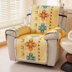 Yellow Chenille couch cover variant