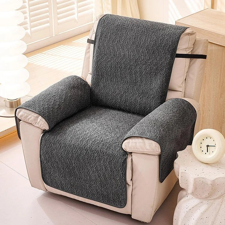 Dark gray Chenille couch cover variant