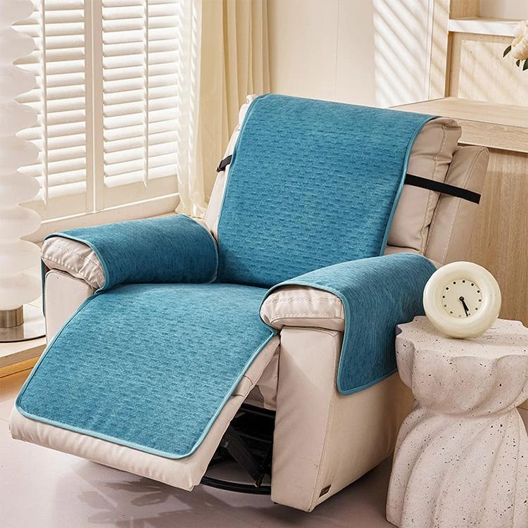 Blue Chenille couch cover variant
