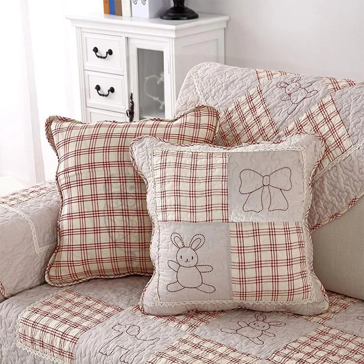Cotton couch cover product view 1
