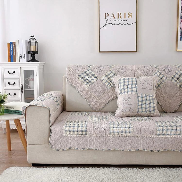 Cotton couch cover product view 4