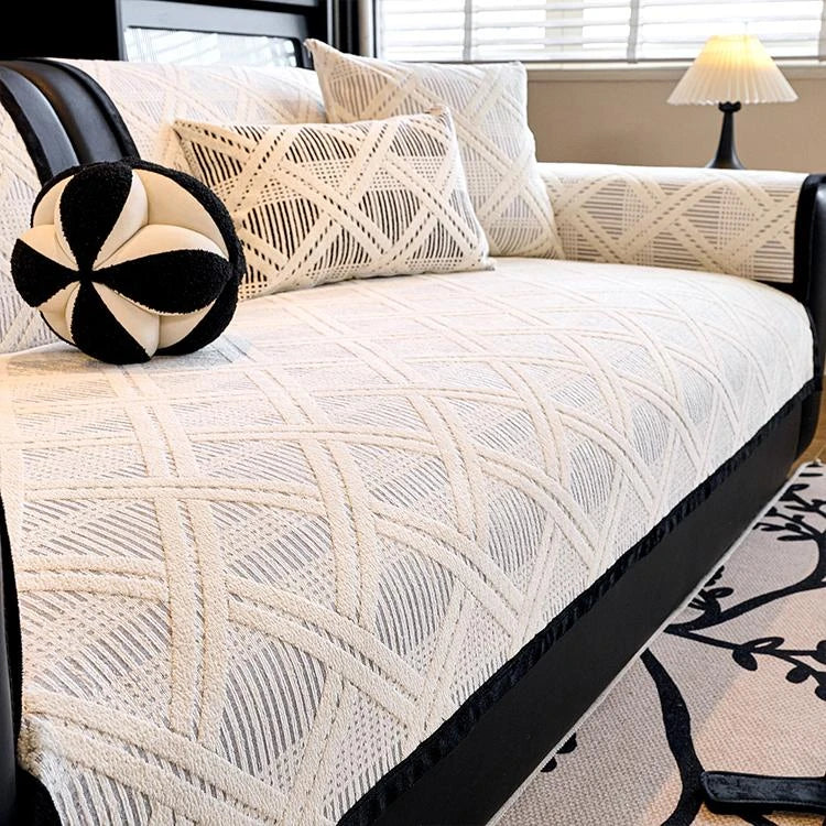 Gray Chenille couch cover variant