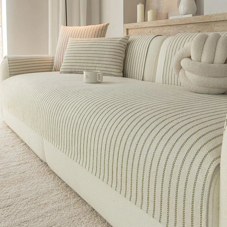 Green Chenille couch cover variant