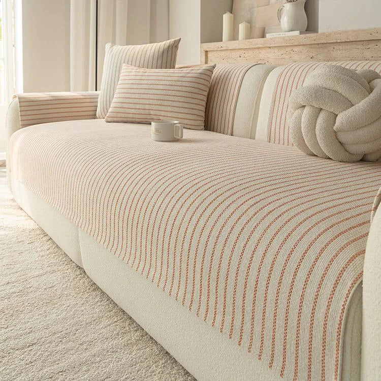 Pink Chenille couch cover variant