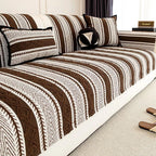 Dark brown Chenille couch cover variant