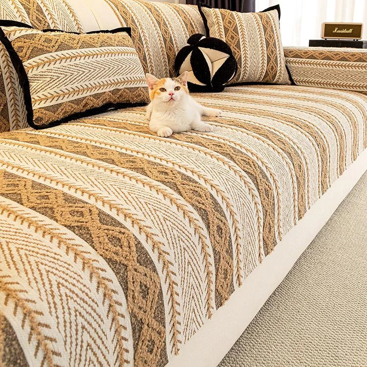 Chenille couch cover product view 1