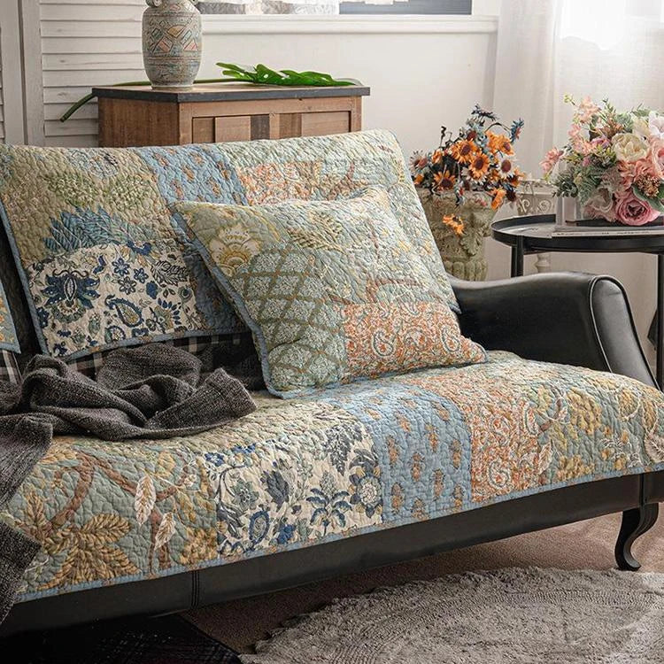 Cotton couch cover product view 1
