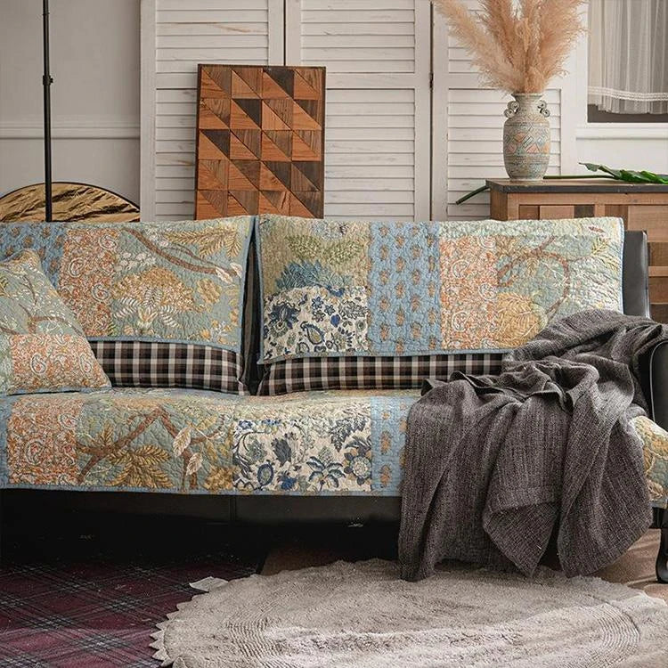 Cotton couch cover product view 3