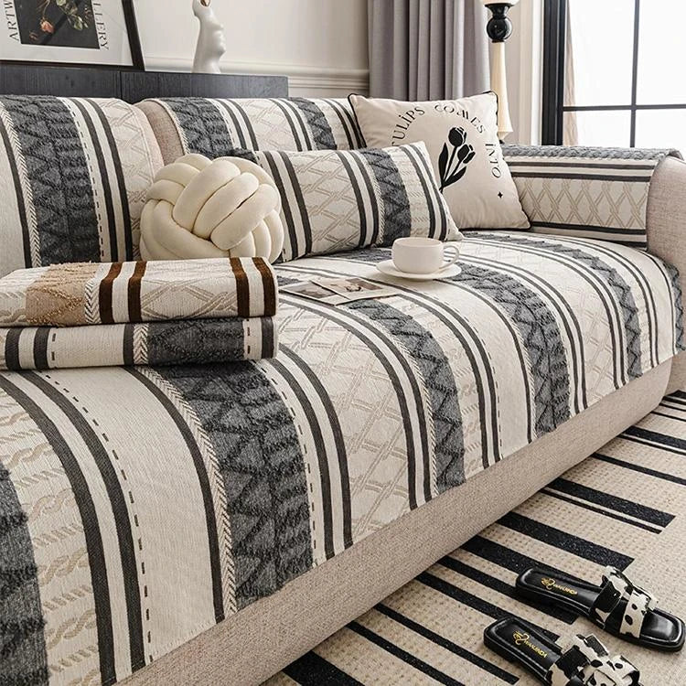 Gray Chenille couch cover variant