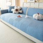 Blue Cotton couch cover variant