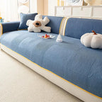 Dark blue Cotton couch cover variant