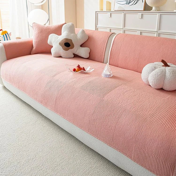 Pink Cotton couch cover variant
