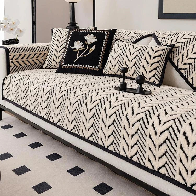 Black Plush couch cover variant