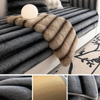 Dark gray Faux Fur couch cover variant