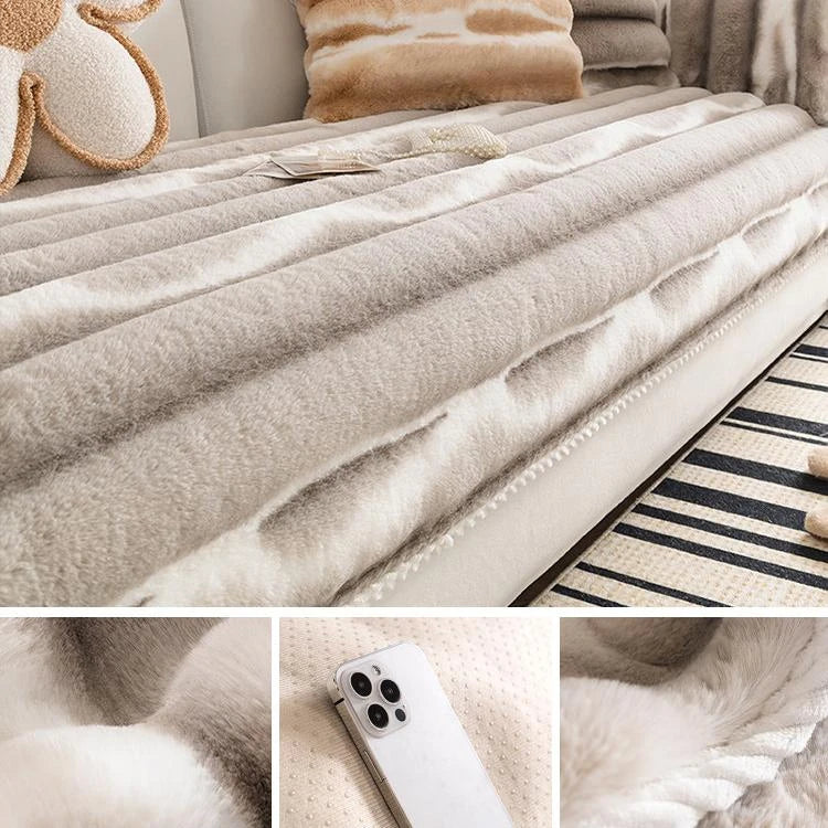 Brown Faux Fur couch cover variant
