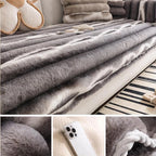 Dark gray Faux Fur couch cover variant
