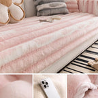 Pink Faux Fur couch cover variant