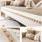 Brown Chenille couch cover variant