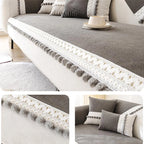 Gray Chenille couch cover variant