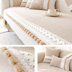 Khaki Chenille couch cover variant