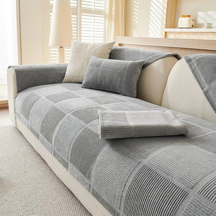 Gray Fleece couch cover variant