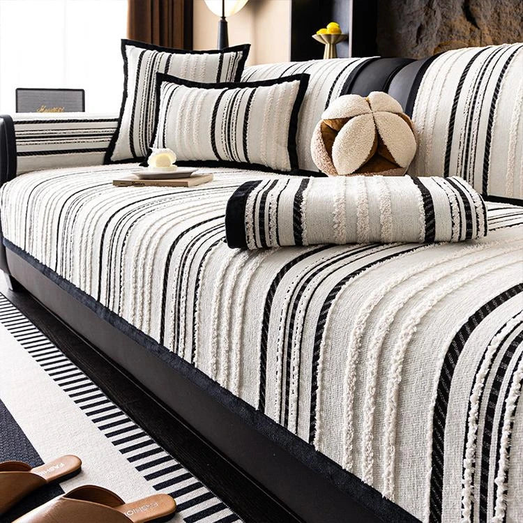 Black Chenille couch cover variant