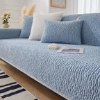 Light blue Faux Sherpa couch cover variant