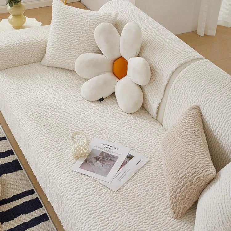 Faux Sherpa couch cover product view 2