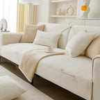 Beige Fleece couch cover variant