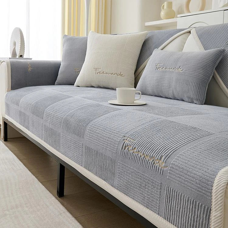 Gray Fleece couch cover variant