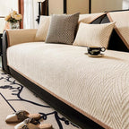 Beige Chenille couch cover variant