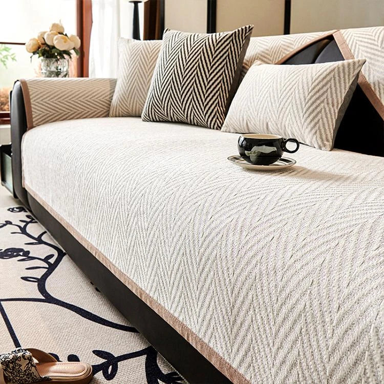 Gray Chenille couch cover variant
