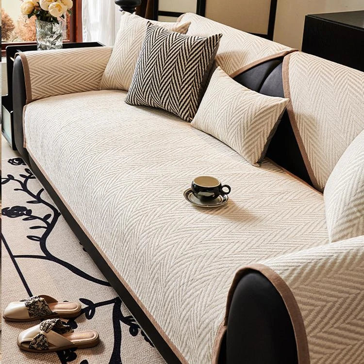 Chenille couch cover product view 1