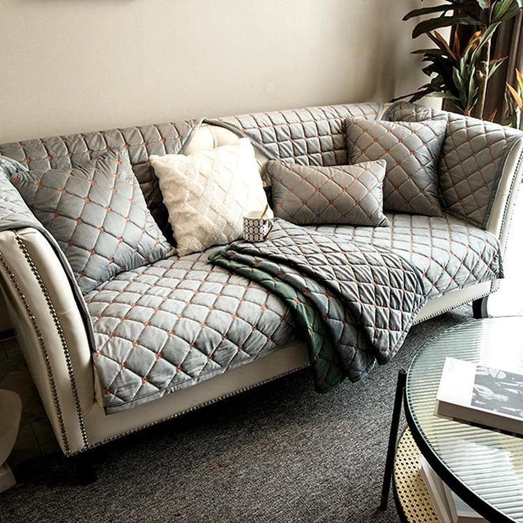 Fleece Non-Slip Sectional Couch Cover for Pets gsft-9085 Secondary image