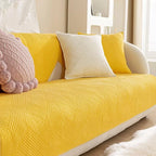 Yellow Cotton couch cover variant