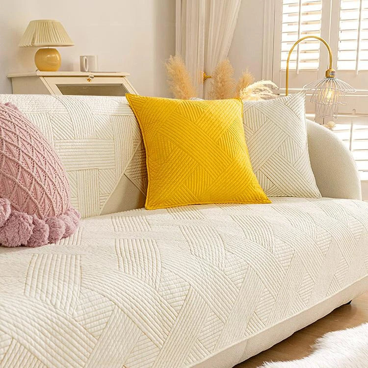 Cotton couch cover product view 1 Main image