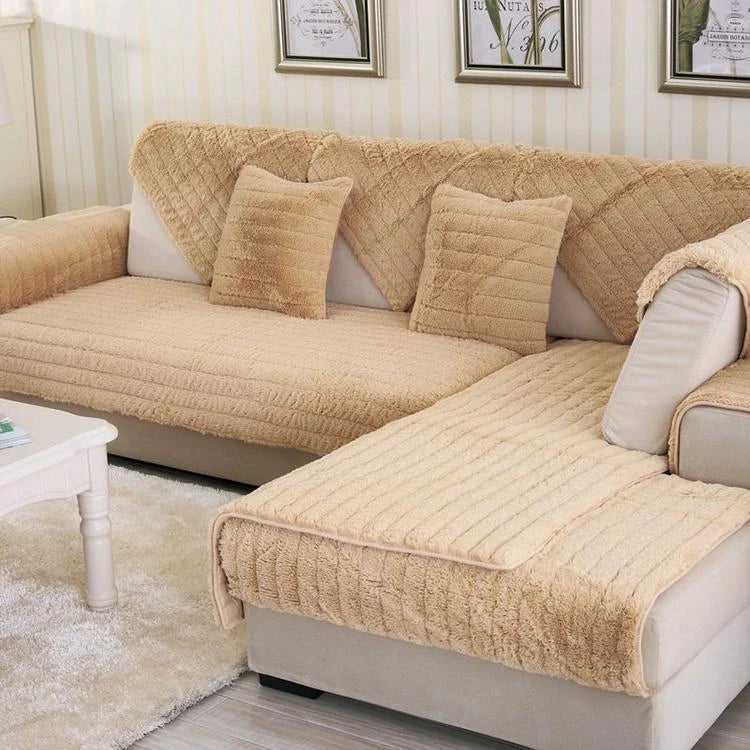 Fleece Non-Slip Sectional Couch Cover for Pets gsft-9096 Secondary image