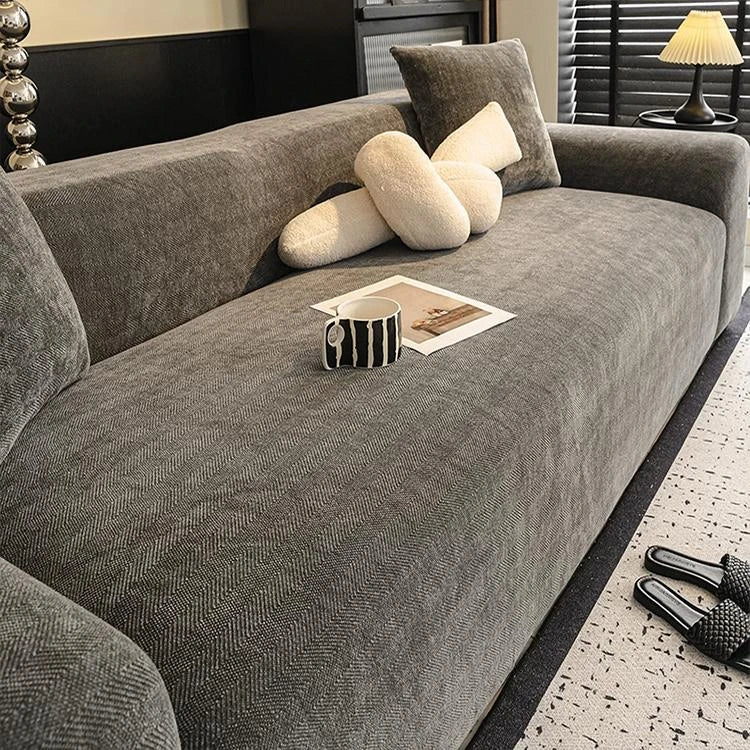 Gray Chenille couch cover variant
