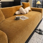 Yellow Chenille couch cover variant