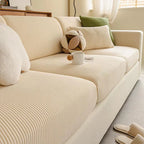 Beige Corduroy couch cover variant