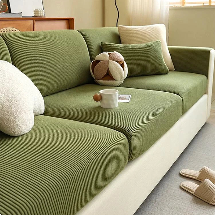 Green Corduroy couch cover variant